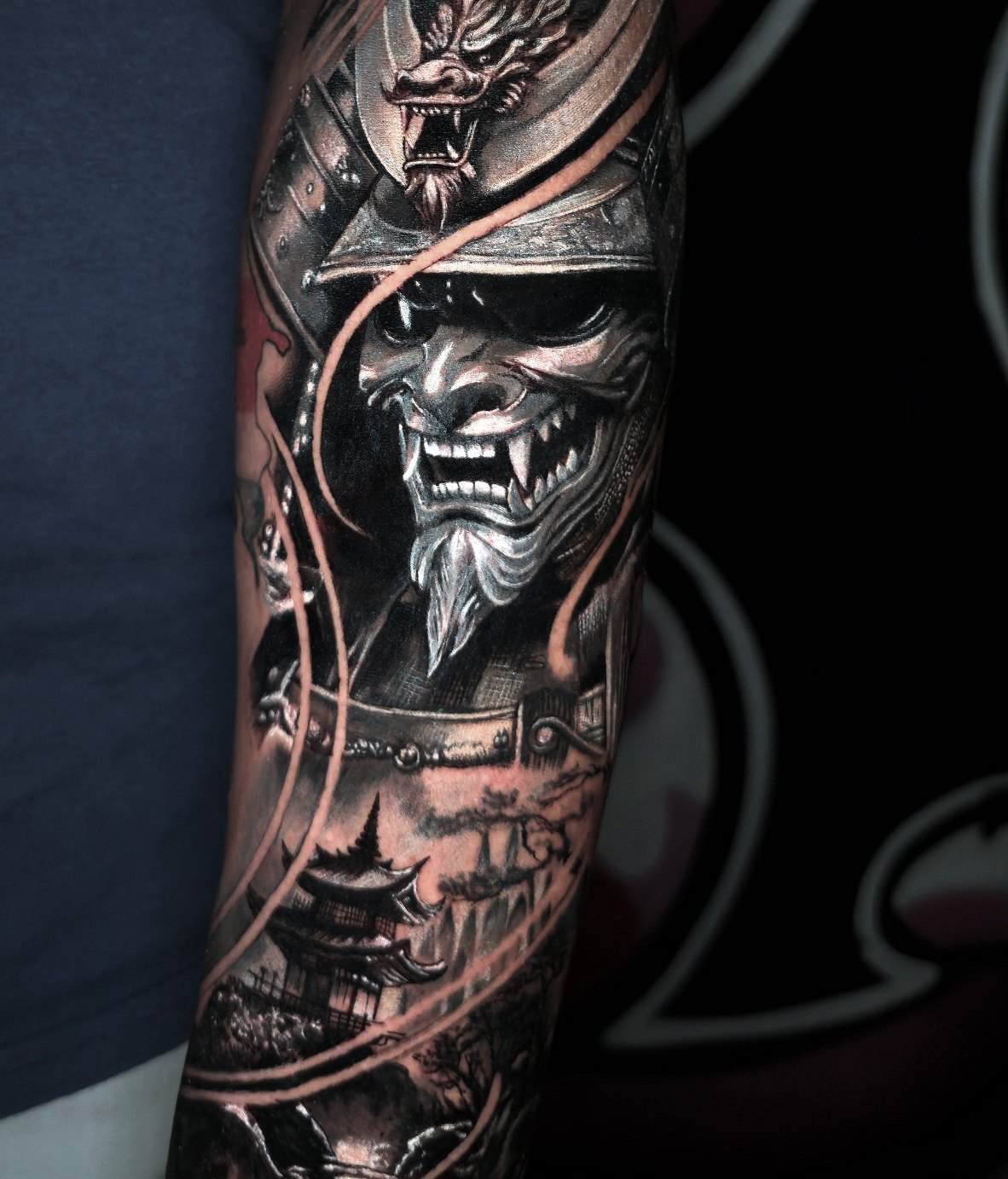Samurai realism tattoo